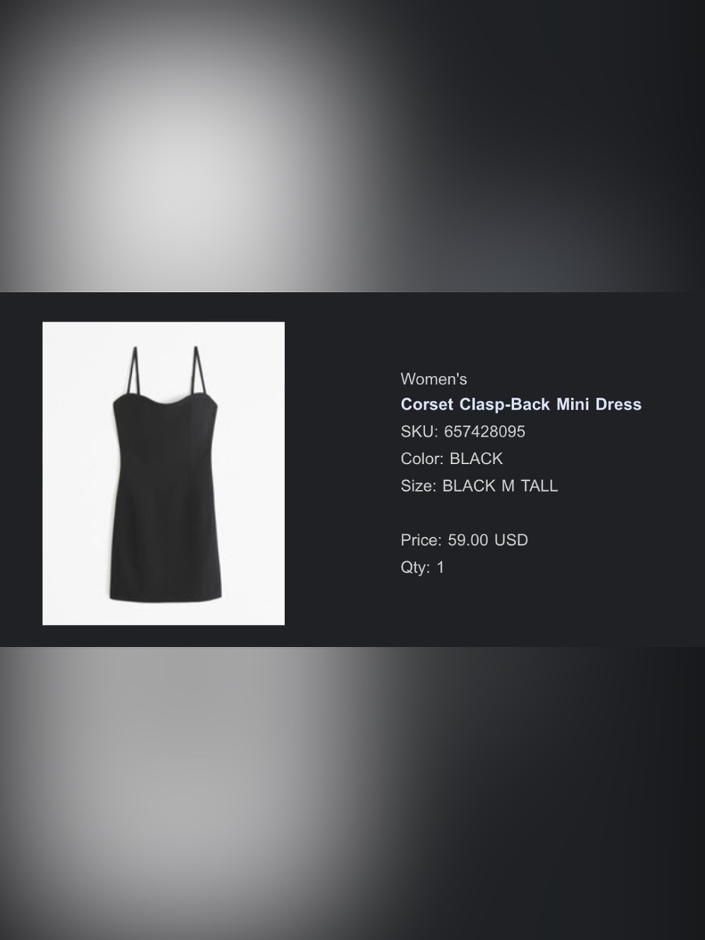 Abercrombie & Fitch Black Corset Clasp-Back Mini Dress